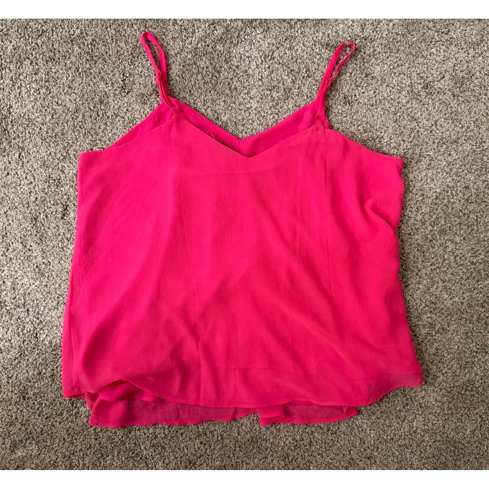 Torrid Sophie Pink Glo Blue Floral Embroidered Cami Tank Top 1 1X 14-16 15108236 - Picture 3 of 4